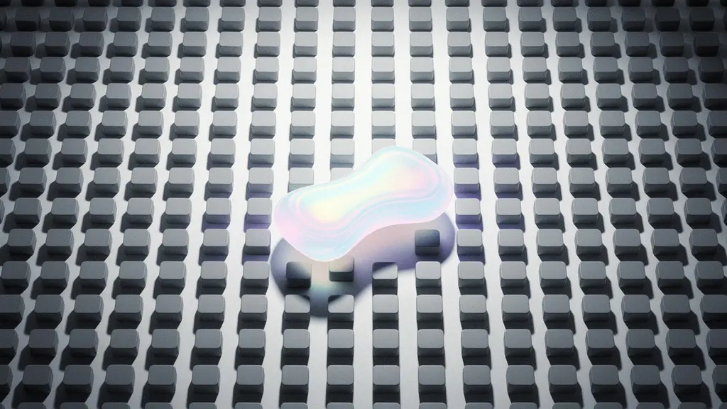 Concept d'innovation disruptive avec accessoire unique émergeant d'un marché saturé