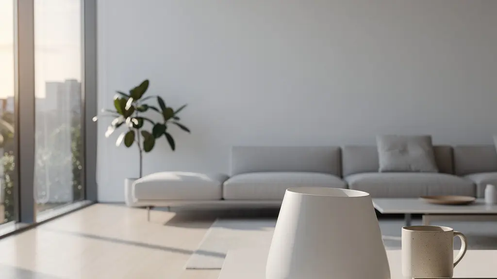 Accessoire innovant dans un espace épuré montrant son intégration naturelle dans l'environnement quotidien