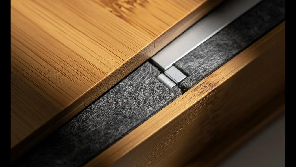 Coffret premium high-tech avec matériaux durables et textures tactiles