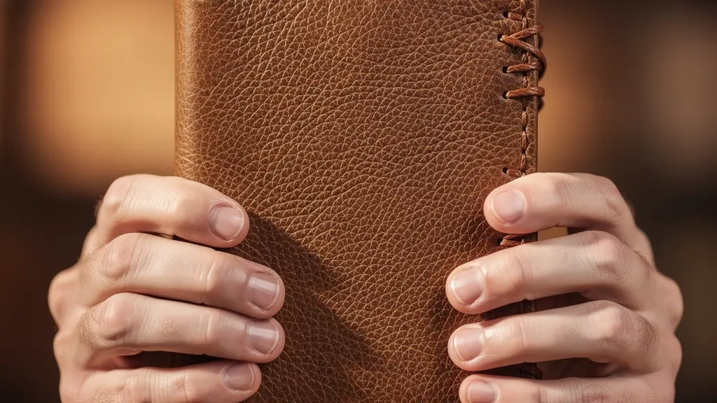 Gros plan sur un livre artisanal, évoquant la valeur d'un objet unique et le temps long de la relation client.