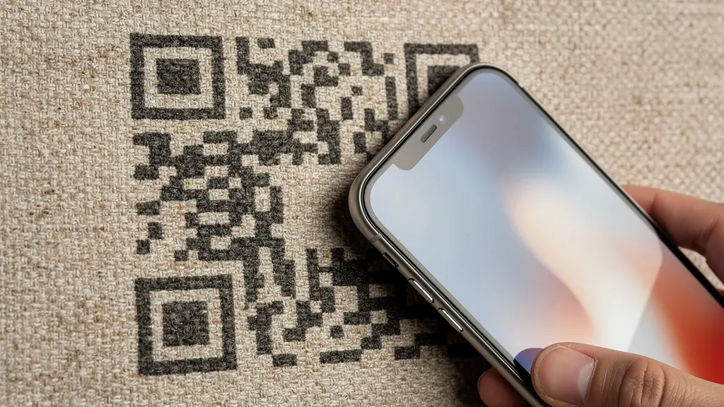 QR code scanné révélant la traçabilité d'un produit éthique